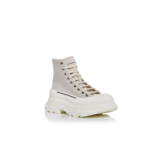 Alexander McQueen Woven Tread Slick Platform High Top Sneaker 36.5 440026 - Picture 1 of 1